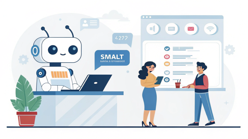 ai customer support chatbot helping small business