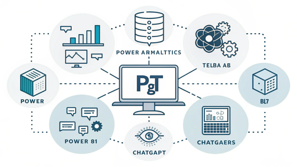 Illustration of top AI tools used by business analysts