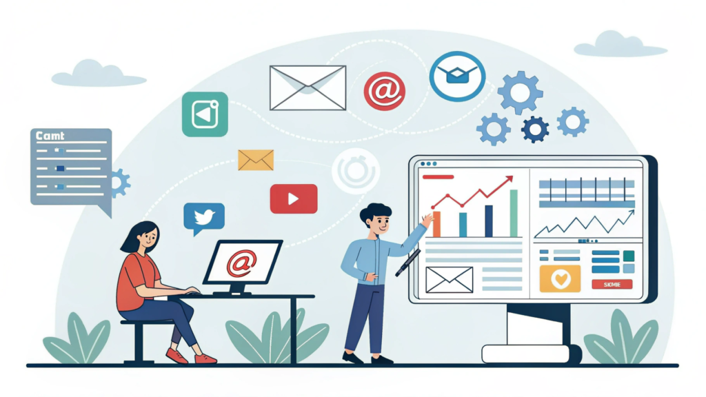 illustration of ai powered marketing tools for sma