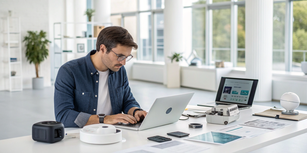 Small business using AI for business operations to automate repetitive work