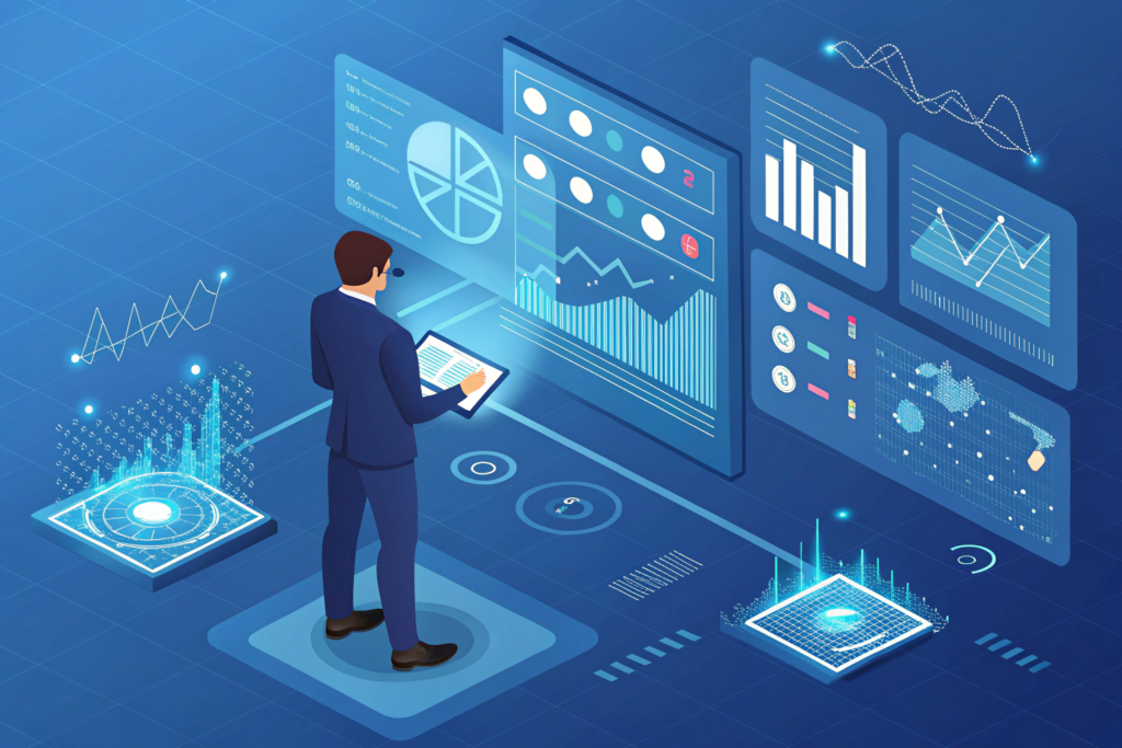 AI-powered predictive analytics helping business leaders make smarter data-driven decisions.