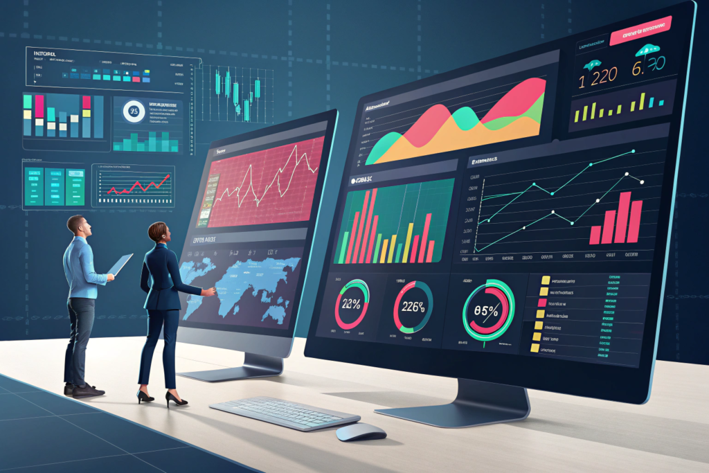 “AI tools supporting business growth with analytics and automation.”