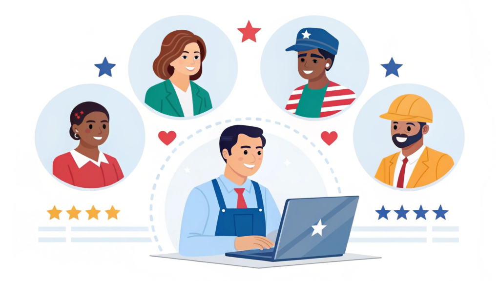 AI avatars being used across small business marketing materials.