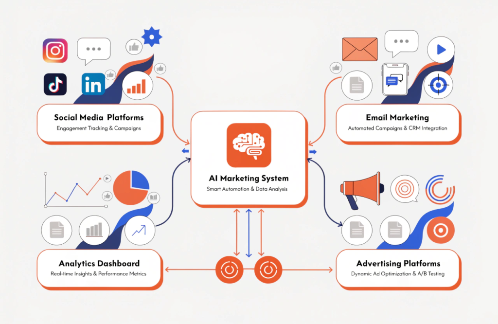 AI marketing automation workflow for businesses